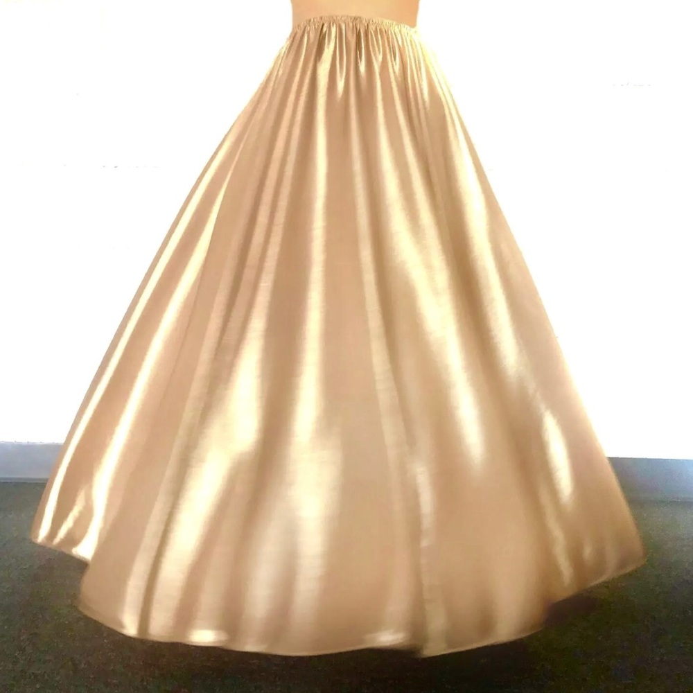 Sparkling Gold Metallic Skirt Ameynra style Size M